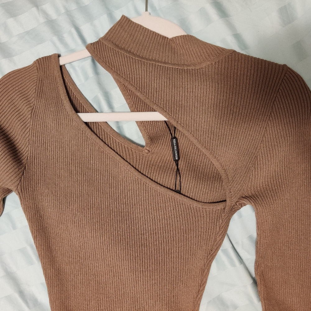 Brown Cut Out Bodycon